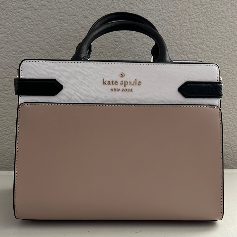 Kate Spade Color block medium satchel/crossbody bag saffiano